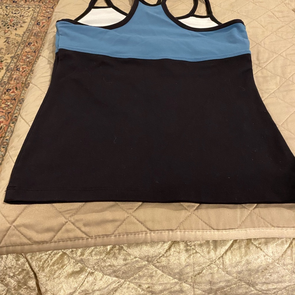 Women's Blue and Black Tank Top